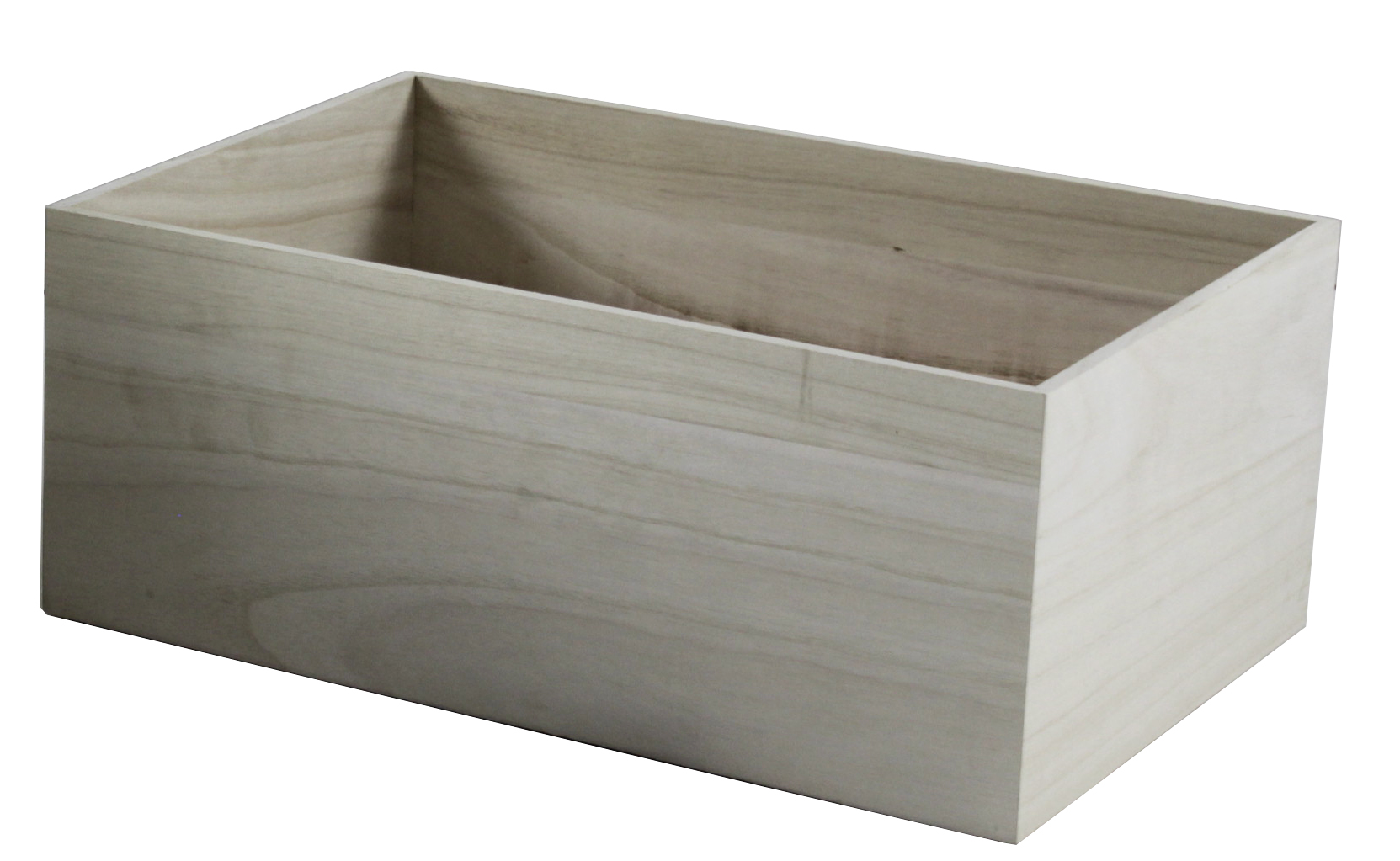 natural wooden crate