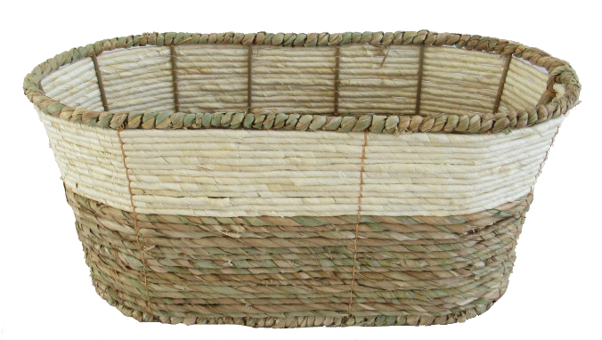 two tone woven basket