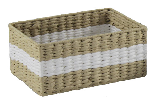 paper rope rectangular basket