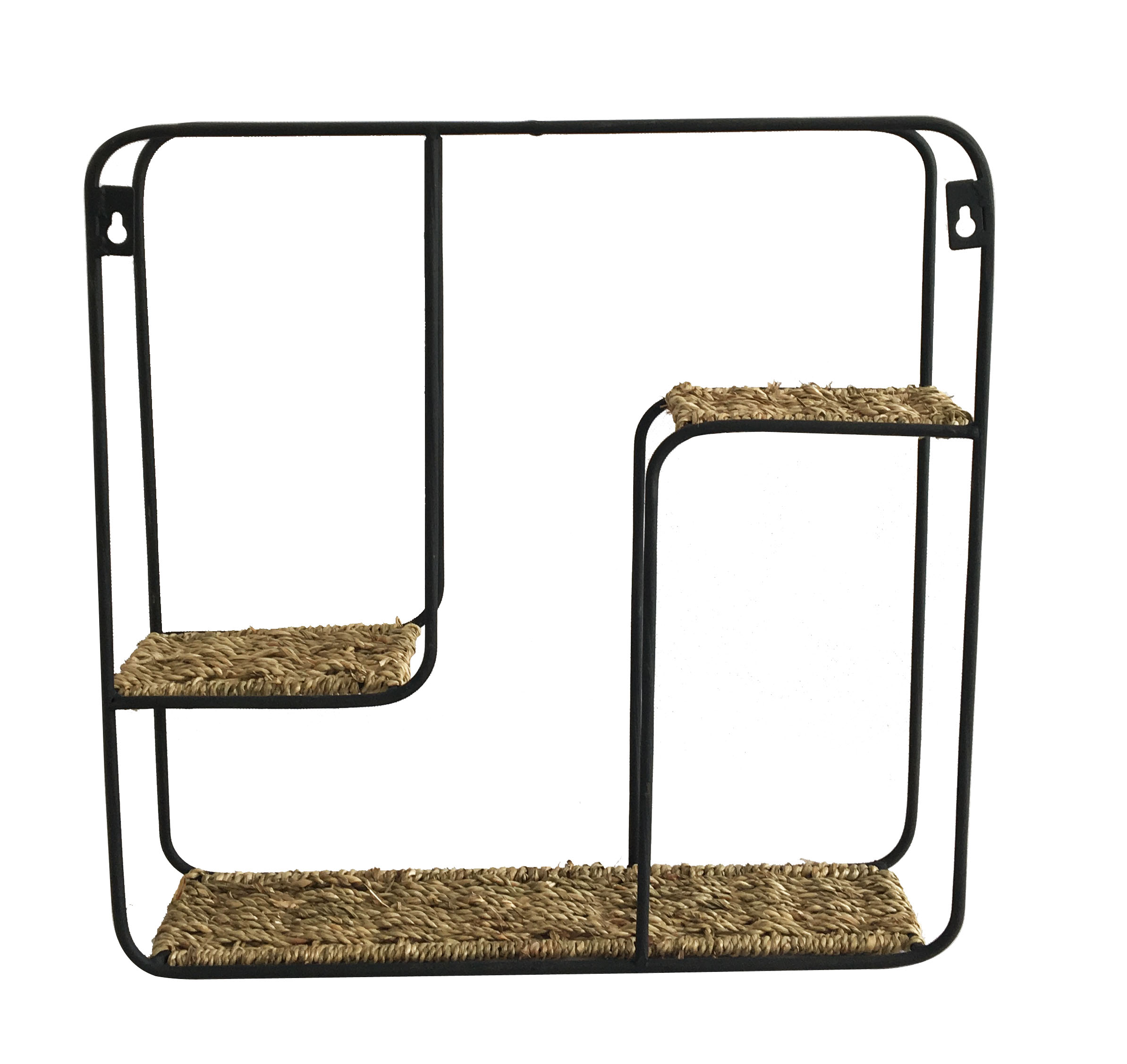 metal hanger with seagrass